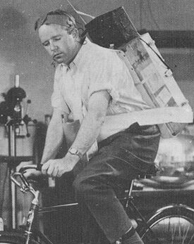 Norman Jefferis Holter with his long-term EEG Holter monitor